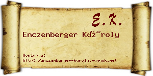 Enczenberger Károly névjegykártya