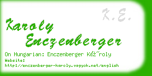karoly enczenberger business card